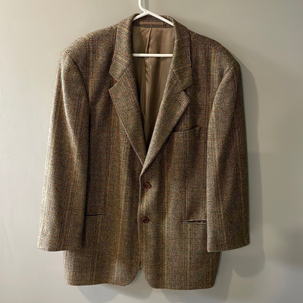 Mens Boss Hugo Boss Galilei Tweed Wool Cashmere Blend Academia Suit Coat…